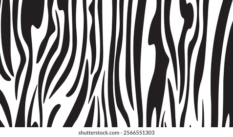 Zebra skin background vector. Animal fur, vector background for Fabric design, wrapping paper, textile, and wallpaper