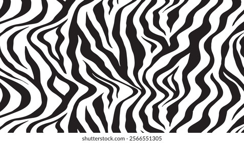 Zebra skin background vector. Animal fur, vector background for Fabric design, wrapping paper, textile, and wallpaper