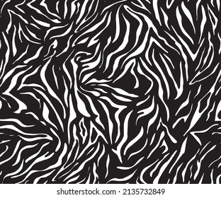 Zebra skin pattern, animal leather seamless design