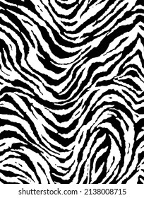 Zebra skin pattern, animal leather seamless design