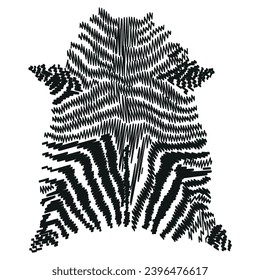 Zebra skin pattern. Animal print background.  Doodle illustration.