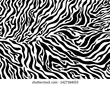 Zebra skin pattern design. Abstract animal print vector illustration background. Wildlife fur skin design illustration. For web, home decor, fashion, surface, graphic design