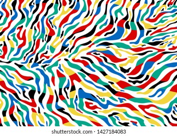 Zebra skin pattern design. Abstract animal print vector illustration background. Wildlife fur skin design illustration. For web, home decor, fashion, surface, graphic design