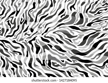 Zebra skin pattern design. Abstract animal print vector illustration background. Wildlife fur skin design illustration. For web, home decor, fashion, surface, graphic design