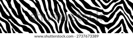 Zebra skin pattern. Seamless zebra texture, vector background