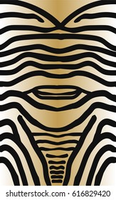 Zebra skin pattern. Vector illustration.