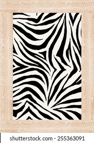 Zebra Skin Print Vector Stock Vector (Royalty Free) 255363091 ...