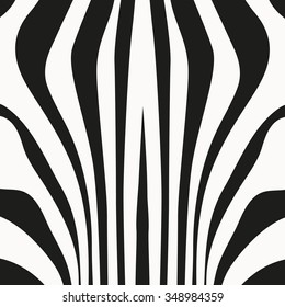 Zebra skin repeated pattern. Black and white colors.