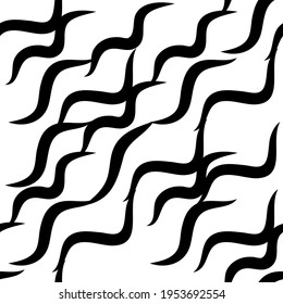 Zebra skin repeated seamless pattern. Black and white colors.