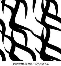 Zebra skin repeated seamless pattern. Black and white colors.