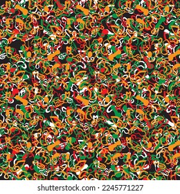 Zebra skin repeating seamless pattern. black and white colors Creative doodle art pattern with different shapes and textures.