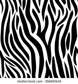 Zebra Skin Seamless Pattern Stock Vector (Royalty Free) 306850634 ...