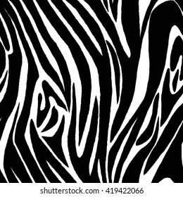 Zebra skin seamless pattern. Animal fur.
