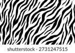 zebra skin seamless pattern background. organic wavy stripes background. hand drawn zebra fur pattern for textile print, wallpaper, or wrapping paper.