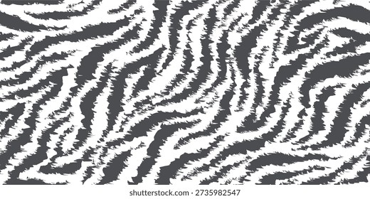 zebra skin seamless pattern. grey stripped background. abstract organic pattern. vector background for fabric design, wrapping paper, textile and wallpaper.