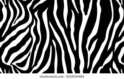 zebra skin seamless pattern vector, for wallpaper, background or patterns, fabric motifs