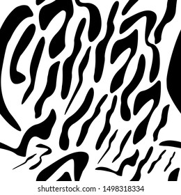 Zebra. The skin of a zebra. Texture. Drawn by hand.
Vector illustration for design.