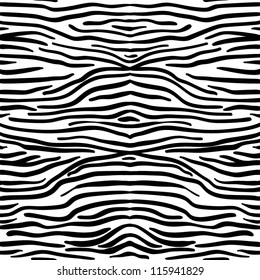 Zebra skin texture seamless pattern, vector