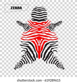 Zebra skin Texture. Vector Illustration.
