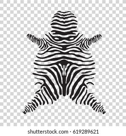 Zebra skin Texture. Vector Illustration.