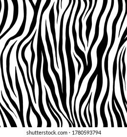 Zebra skin vector seamless pattern