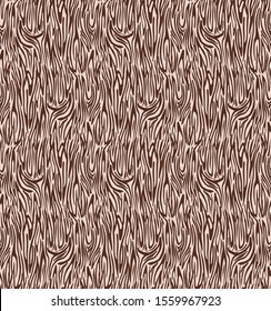 Zebra Skin Vector Texture Seamless Pattern. Safari Animal Background. Hand Drawn Black and White Hide Line Effect in Flat Color. EPS 10 Repeat