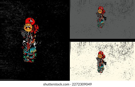 zebra and snake vector illustration mascot design