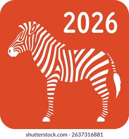 The zebra stamp isolated on white background