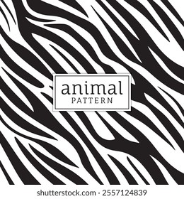 Zebra striped pattern. Wild animal skin artwork background. Black and white illustration