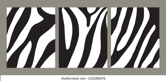 zebra stripes abstract nordic print set
minimalist shapes black and white monochrome art