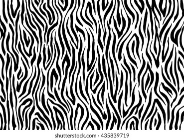 Zebra stripes, animal skin, tiger stripes, abstract pattern, line background, zebra print fabric. Amazing hand drawn vector illustration. Poster, banner, web mobile interface template. Black and white