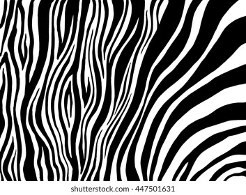 Zebra stripes, animal skin, tiger stripes, abstract pattern, line background, print fabric. Amazing hand drawn vector illustration. Poster, banner. Black and white artwork, monochrome
