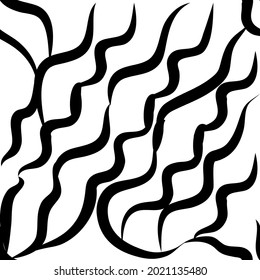 Zebra Stripes black and white pattern. Seamless