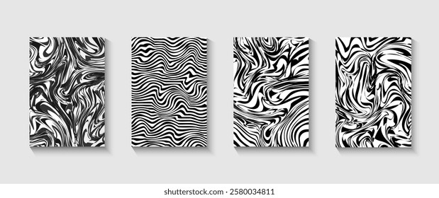 Zebra stripes combined with geometric shapes for a unique, seamless pattern. Shiny, metallic zebra stripes for a sleek and luxurious look. Great for wallpaper, upholstery, or decorative elements.