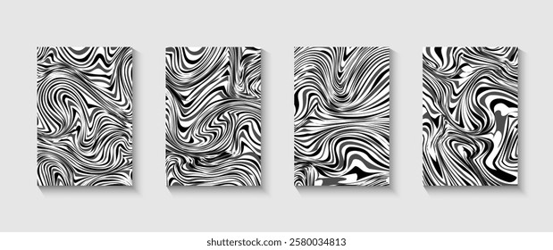 Zebra stripes combined with geometric shapes for a unique, seamless pattern. Shiny, metallic zebra stripes for a sleek and luxurious look. Great for wallpaper, upholstery, or decorative elements.