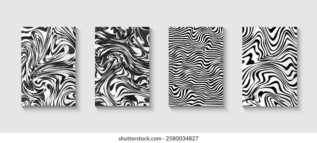Zebra stripes combined with geometric shapes for a unique, seamless pattern. Shiny, metallic zebra stripes for a sleek and luxurious look. Great for wallpaper, upholstery, or decorative elements.