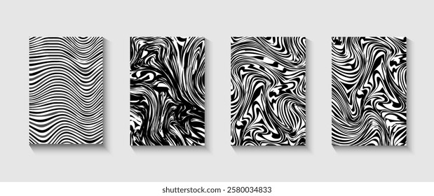 Zebra stripes combined with geometric shapes for a unique, seamless pattern. Shiny, metallic zebra stripes for a sleek and luxurious look. Great for wallpaper, upholstery, or decorative elements.