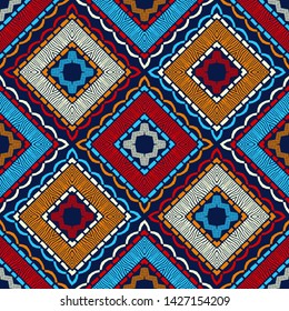 Zebra stripes. Ethnic boho seamless pattern. Lace. Embroidery on fabric. Patchwork texture. Weaving. Traditional ornament. Tribal pattern. Folk motif. Can be used for wallpaper, textile, wrapping.