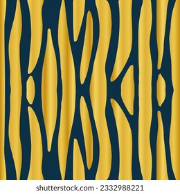 Zebra stripes gold on dark navy blue