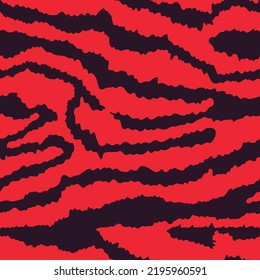 
Zebra stripes on red background seamless animal print, fashion illustration for textile