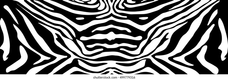 Zebra stripes Pattern, nature background, tribal ornament, vector
