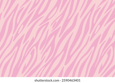 Zebra stripes pattern in pink color, Animal skin background, Vector illustration