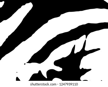 Zebra Stripes Pattern. Zebra print, animal skin, tiger stripes, abstract pattern, line background, fabric. Amazing hand drawn vector illustration. Poster, banner. Black and white artwork.