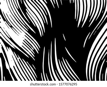Zebra Stripes Pattern. Zebra print, animal skin, tiger stripes, abstract pattern, line background, fabric. Amazing hand drawn vector illustration. Poster, banner. Black and white artwork.