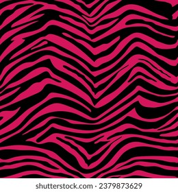 Zebra Stripes Seamless Pattern. Animal print background for fabric, textile, design, advertising banner.