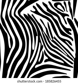 Zebra Stripes Seamless Pattern Backround Vector Illustration