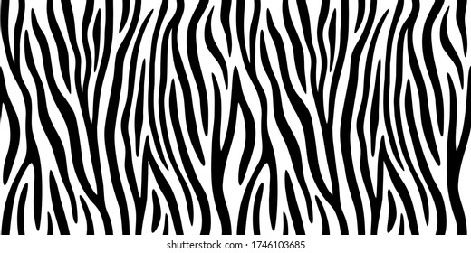 Zebrastreifen nahtlos. Unendlicher schwarz-weißer Hintergrund. Vector-Abbildung.
