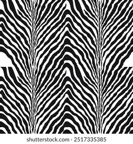 Zebra Stripes Padrão sem costura, fundo da natureza, ornamento tribal .Ícone de contorno editável