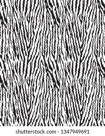 Zebra Stripes Seamless Pattern. Zebra print, animal skin, tiger stripes, abstract pattern, line background, fabric. Amazing hand drawn vector illustration. Poster, banner. Black and white artwork 