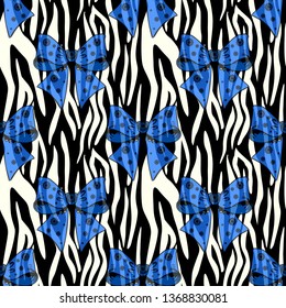 Zebra Stripes Seamless Pattern. Zebra print, animal skin, tiger stripes, abstract pattern, line background, fabric. Amazing hand drawn vector illustration. Poster, banner. 